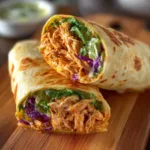 Spicy Buffalo Chicken Wraps served on a plate