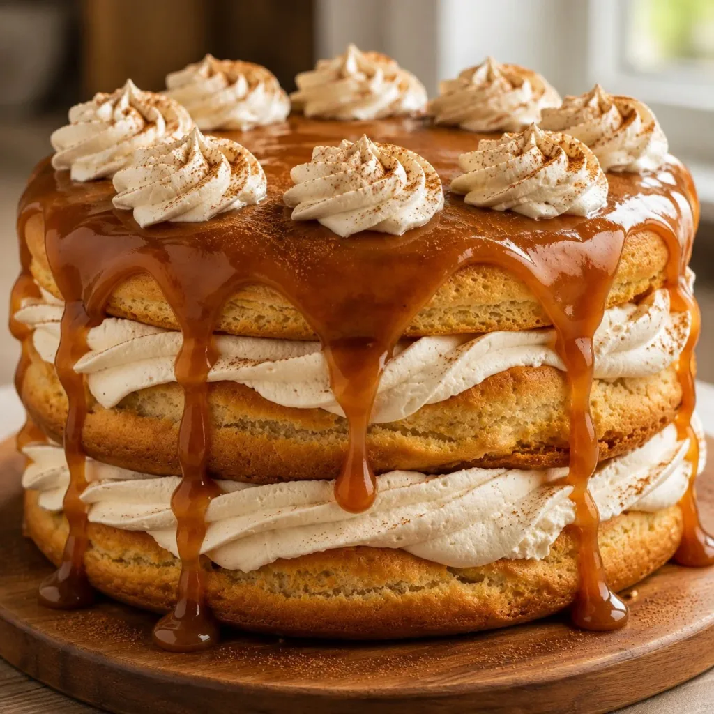 Delicious Apple Butter Layer Cake with layers of rich flavor and frosting.