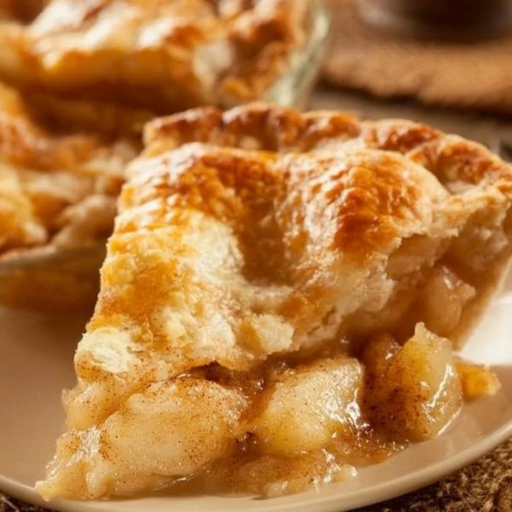 Delicious homemade apple pie with a flaky crust and spiced apple filling.